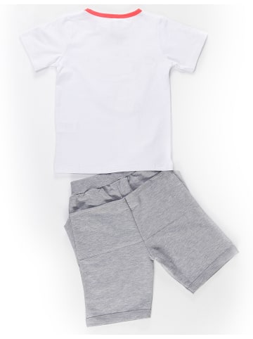 Denokids 2tlg. Outfit in Grau/ Weiß/ Grün
