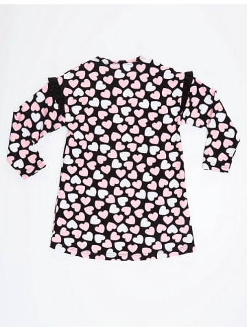 Denokids Jurk "Silver Cat" zwart/wit/lichtroze