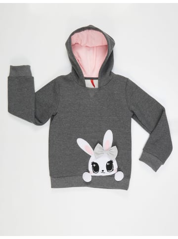 Denokids Hoodie "Cute Bunny" grijs