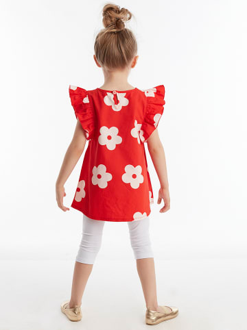 Denokids 2-delige outfit "Frog" rood/wit