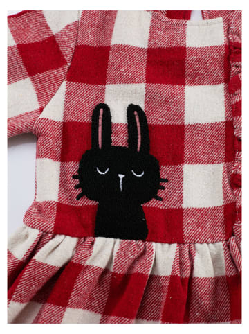 Denokids Sukienka "Bunny" w kolorze czerwono-białym