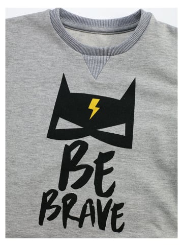 Denokids 2-delige outfit "Brave" grijs/zwart