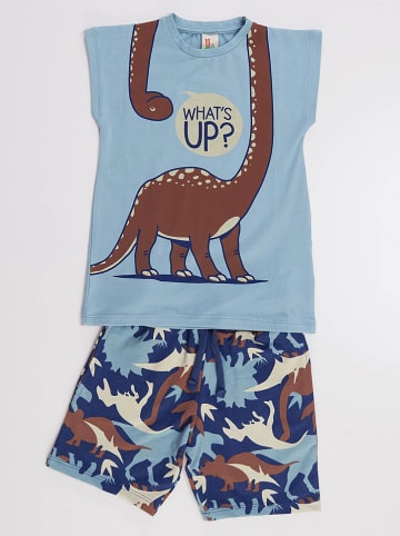 Denokids 2tlg. Outfit "Titan" in Hellblau/ Blau