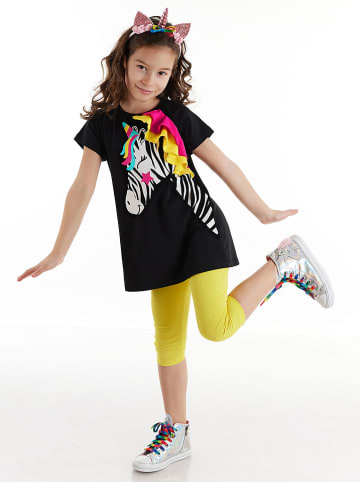 Denokids 2tlg. Outfit "Zebracorn" in Schwarz/ Gelb