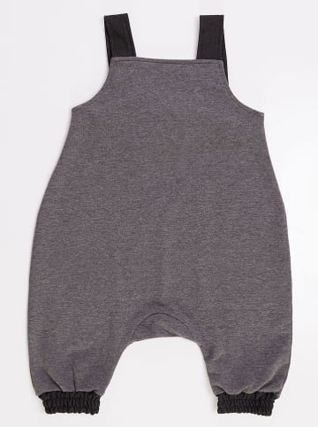 Denokids Ogrodniczki "Funny Face" w kolorze szarym