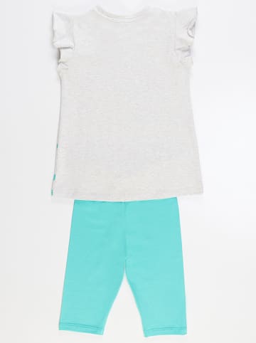 Denokids 2-częściowy zestaw "Giraffe" w kolorze turkusowo-jasnoszarym