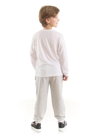 Denokids 2tlg. Outfit "Construction Boy" in Weiß/ Hellgrau