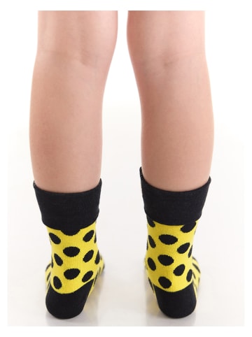 Denokids 2-delige set: sokken "Bee" geel