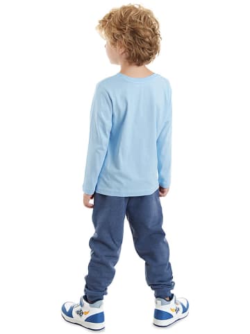 Denokids 2-delige outfit "Helicopter" blauw