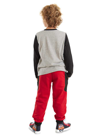 Denokids 2-częściowy zestaw "Fire Truck" w kolorze szaro-czerwonym