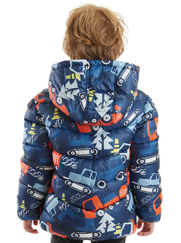 Denokids Doorgestikte jas "Vehicles" donkerblauw