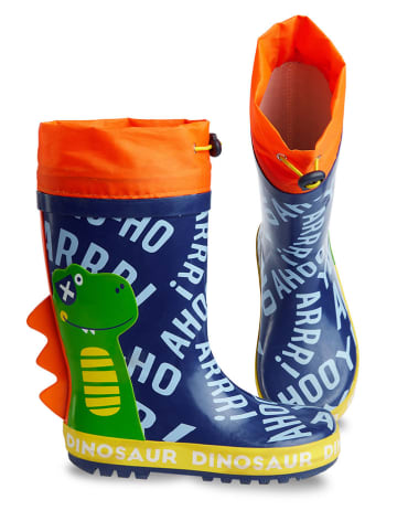 Denokids Rubberlaarzen "Dinosaur" donkerblauw