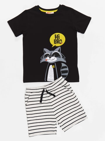 Denokids 2-częściowy zestaw "Raccoon" w kolorze czarno-białym