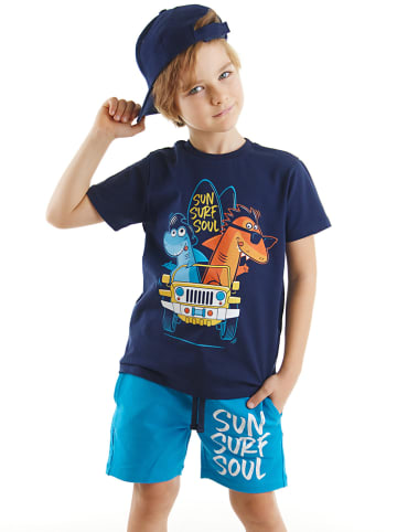 Denokids 2tlg. Outfit "Shark Surf" in Dunkelblau/ Hellblau