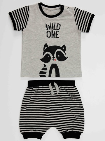 Denokids 2tlg. Outfit "Racoon" in Grau