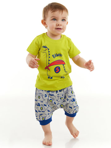 Denokids 2-delige outfit "Super Dino" groen