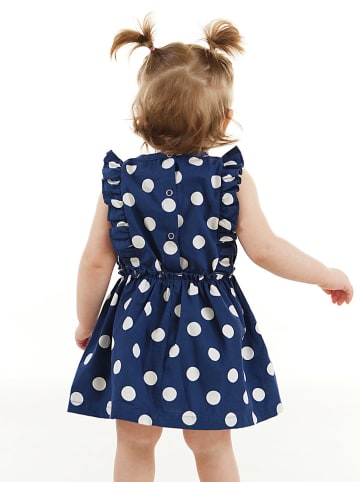 Denokids Sukienka "Dotted Strawberry" w kolorze granatowym