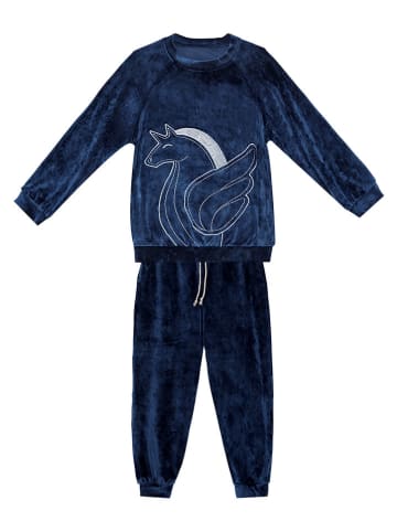 Denokids 2-delige outfit "Silver Unicorn" donkerblauw