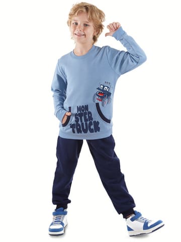 Denokids 2-delige outfit "Monster Truck" blauw