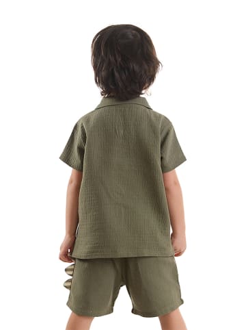 Denokids 2-częściowy zestaw "Dino Muslin" w kolorze khaki