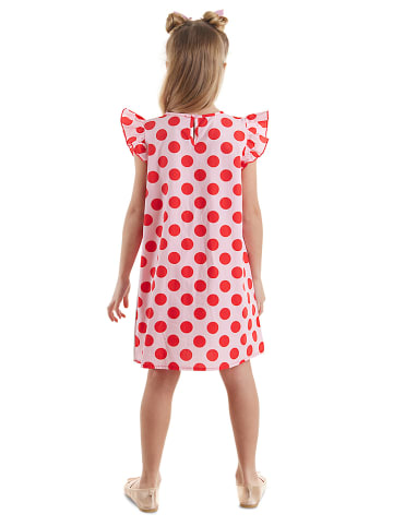 Denokids Sweatjurk "Shiny Cat" lichtroze/rood