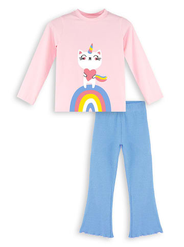 Denokids 2tlg. Outfit in Rosa/ Hellblau