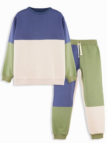 Denokids 2-delige outfit paars/beige/groen