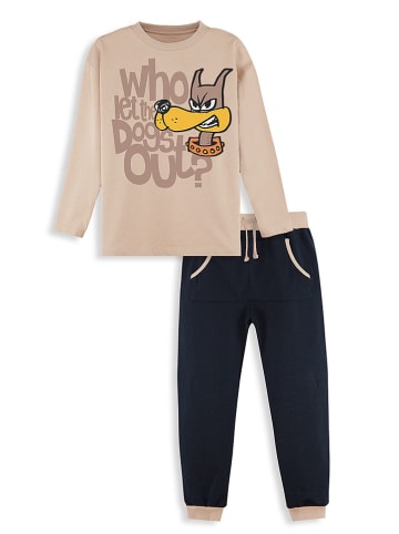 Denokids 2tlg. Outfit in Beige/ Dunkelblau