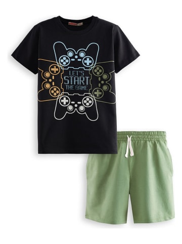 Denokids 2tlg. Outfit in Schwarz/ Grün
