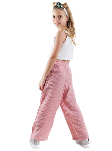 Denokids 2-delige outfit wit/lichtroze