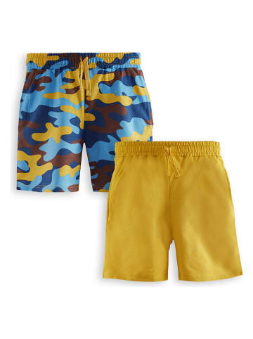 Denokids Szorty (2 pary) w kolorze żółtym ze wzorem