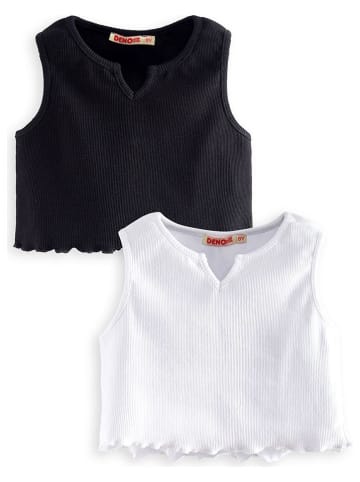 Denokids 2-delige set: tops zwart/wit