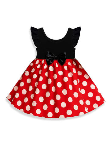 Denokids Kleid in Schwarz/ Rot