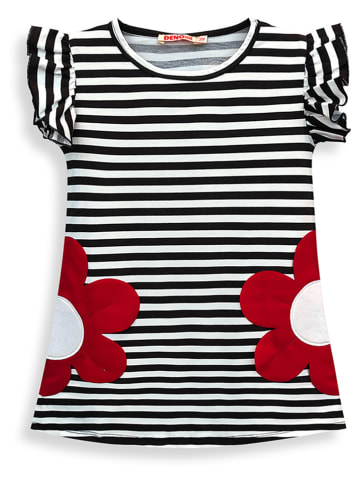 Denokids Kleid in Weiß/ Schwarz