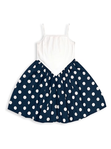 Denokids Jurk wit/donkerblauw