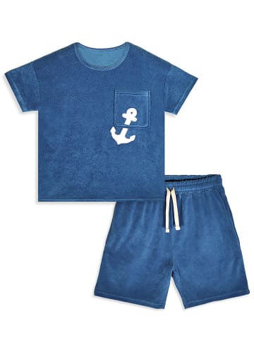 Denokids 2-delige outfit blauw