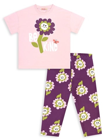 Denokids 2-częściowy zestaw w kolorze jasnoróżowo-fioletowym
