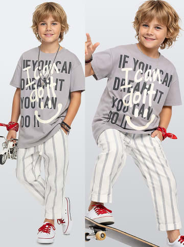 Denokids 2tlg. Outfit in Grau/ Weiß