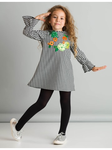 Denokids Kleid "Floral" in Schwarz/ Weiß