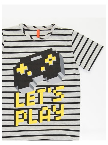 Denokids 2-delige outfit "Lets Play" grijs/antraciet