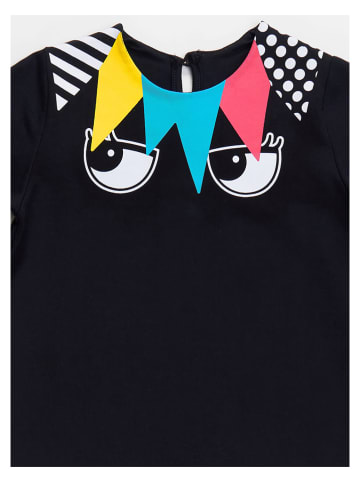 Denokids 2-delige outfit "Eyes" zwart/meerkleurig