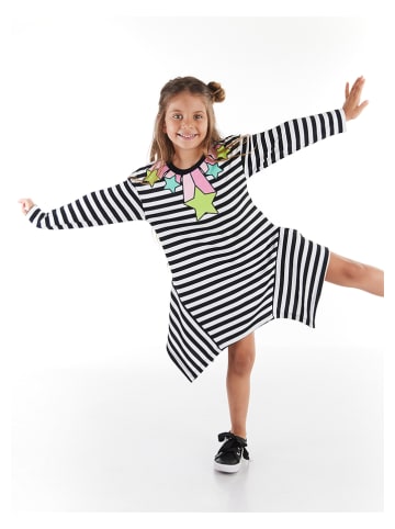 Denokids Jurk "Shooting Star" zwart/wit
