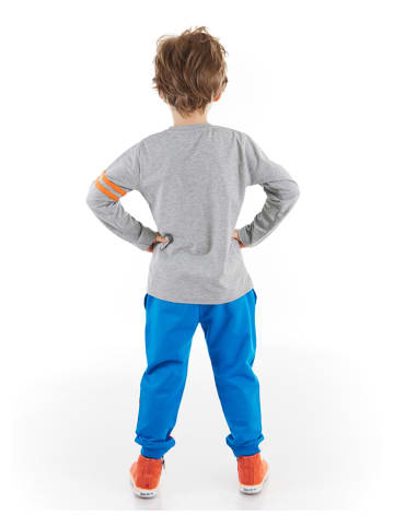 Denokids 2-delige outfit "Team" blauw/grijs