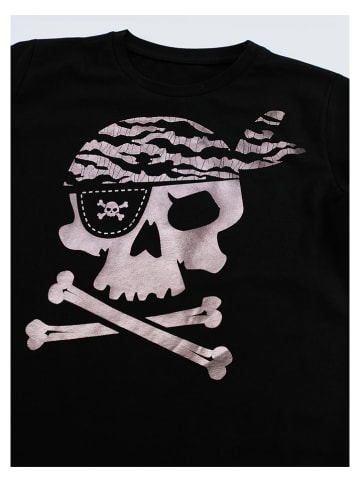 Denokids 2-delige outfit "Skull" zwart/antraciet