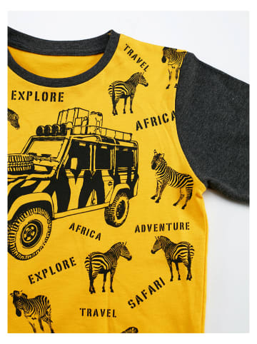 Denokids 2tlg. Outfit "Africa" in Gelb/ Anthrazit