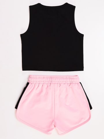 Denokids 2-delige outfit "Rok Life" zwart/lichtroze