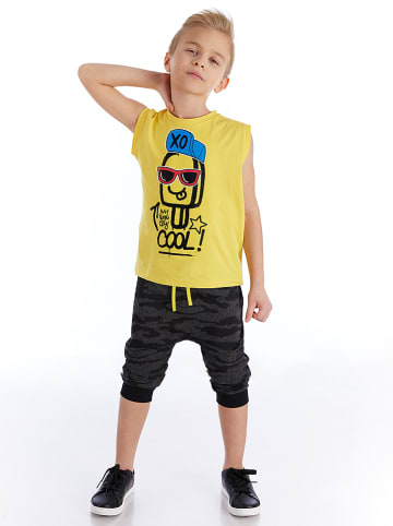Denokids 2-delige outfit geel/zwart