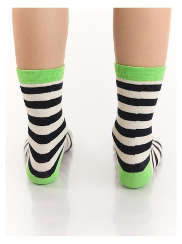 Denokids 2er-Set: Socken "Pirates" in Schwarz/ Grün