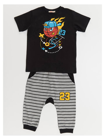 Denokids 2tlg. Outfit "Basketball" in Grau/ Schwarz
