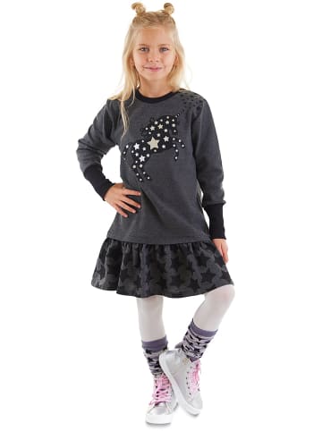 Denokids Jurk "Star Unicorn" donkergrijs